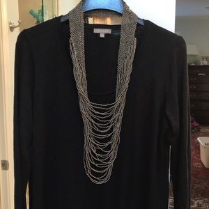 Silver/gunmetal beaded necklace